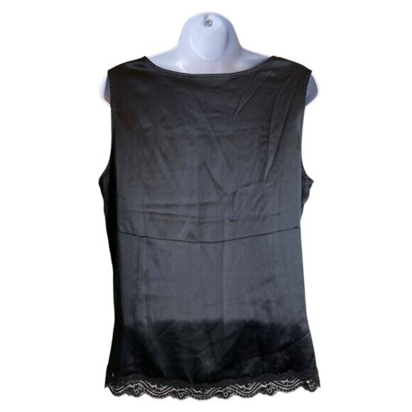 Shop Intuition by Jaye Hersh Women's Lace Silk Cami Top Size L Shell Delicate - Picture 2 of 10